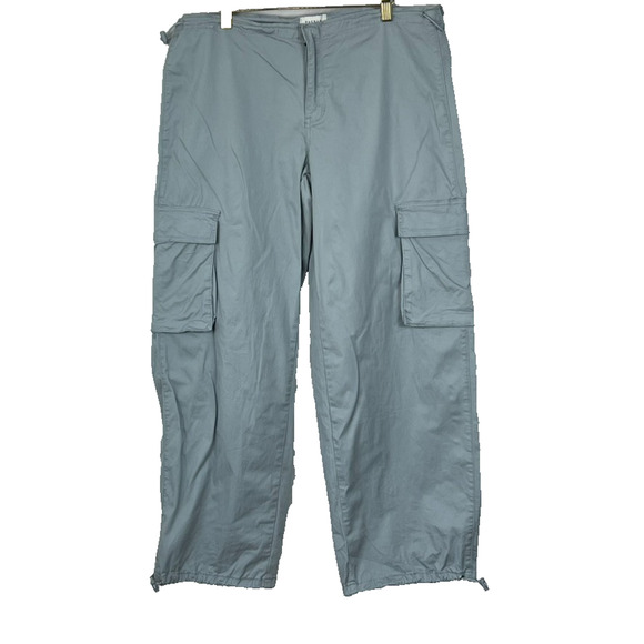 Pacsun Parachute Pants Women’s Size 6 Gray Baggy Cargo Cotton Mid-Rise Y2K - Picture 2 of 13